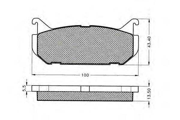 Комплект тормозных колодок, дисковый тормоз PEX 7.129