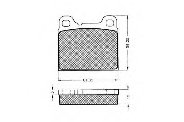 Комплект тормозных колодок, дисковый тормоз PEX 7141