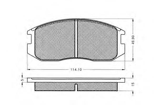 Комплект тормозных колодок, дисковый тормоз PEX 7.145