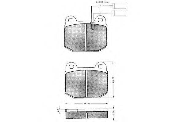 Комплект тормозных колодок, дисковый тормоз PEX 7.166