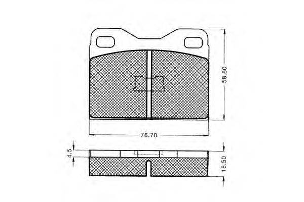 Комплект тормозных колодок, дисковый тормоз PEUGEOT 4245.96