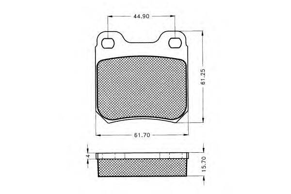 Комплект тормозных колодок, дисковый тормоз PEX 7.183