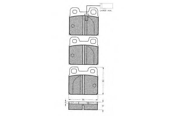 Комплект тормозных колодок, дисковый тормоз PEX 7.368