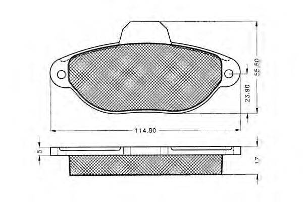 Комплект тормозных колодок, дисковый тормоз FIAT 5892737