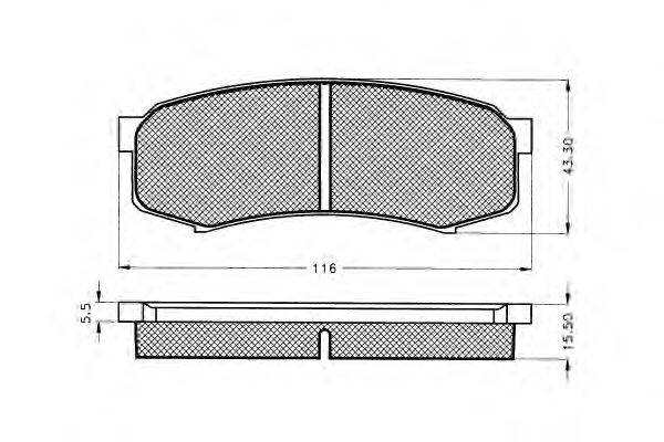 Комплект тормозных колодок, дисковый тормоз PEX 7.396