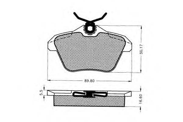 Комплект тормозных колодок, дисковый тормоз PEX 21606