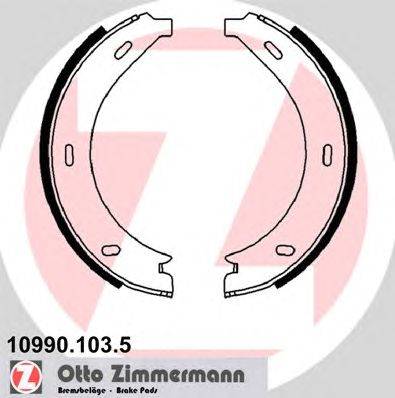 Комплект тормозных колодок, стояночная тормозная система ZIMMERMANN 109901035