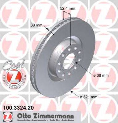 Тормозной диск ZIMMERMANN 100.3324.20