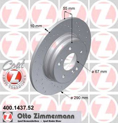 Тормозной диск ZIMMERMANN 400143752
