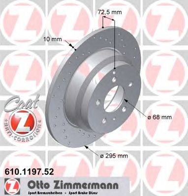 Тормозной диск ZIMMERMANN 610119752