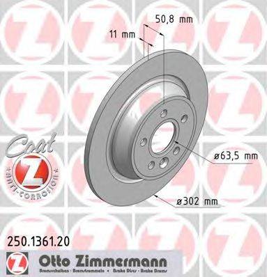 Тормозной диск ZIMMERMANN 250136120