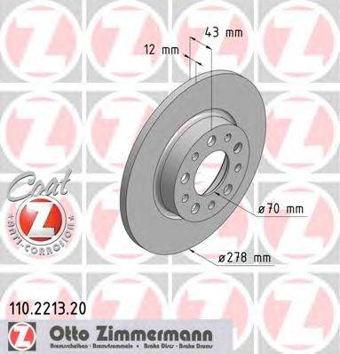 Тормозной диск ZIMMERMANN 110221320