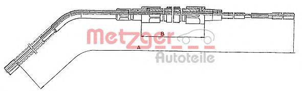 Трос, стояночная тормозная система METZGER 10.4132