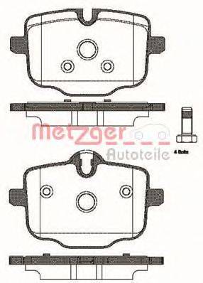 Комплект тормозных колодок, дисковый тормоз METZGER 24704