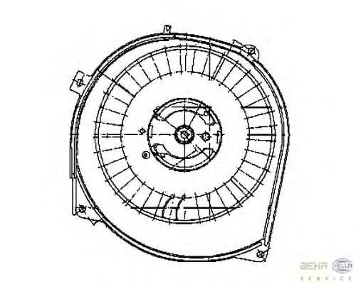Вентилятор салона BEHR HELLA SERVICE 8EW 009 159-321