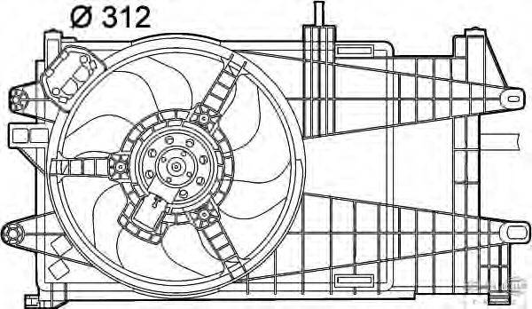 Вентилятор, охлаждение двигателя BEHR HELLA SERVICE 8EW 351 039-591
