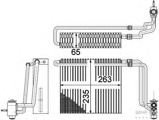 Испаритель, кондиционер BEHR HELLA SERVICE 8FV 351 331-171