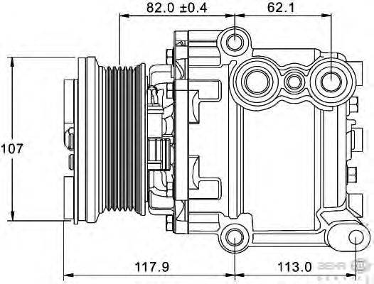 Компрессор, кондиционер BEHR HELLA SERVICE 8FK351334081