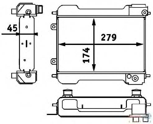 масляный радиатор, двигательное масло BEHR HELLA SERVICE 8MO 376 725-731