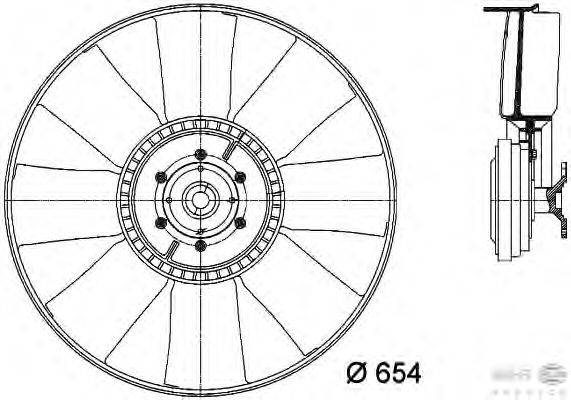 Вентилятор, охлаждение двигателя BEHR HELLA SERVICE 8MV 376 731-381