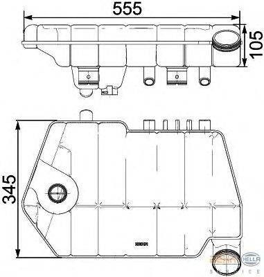 Компенсационный бак, охлаждающая жидкость BEHR HELLA SERVICE 8MA 376 731-621