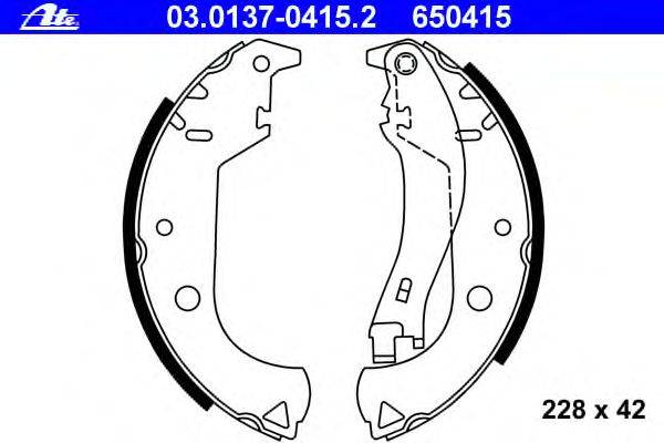 Комплект тормозных колодок ATE 03.0137-0415.2