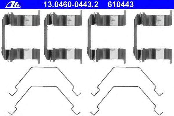 Комплектующие, колодки дискового тормоза ATE 13.0460-0443.2