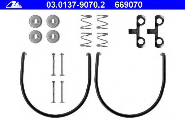 Комплектующие, тормозная колодка ATE 03.0137-9070.2