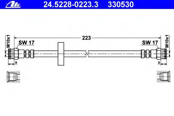 Тормозной шланг ATE 24.5228-0223.3