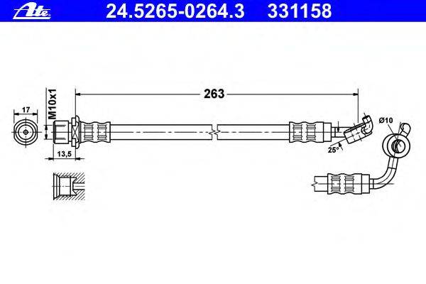 Тормозной шланг ATE 24.5265-0264.3