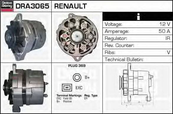 Генератор DELCO REMY DRA3065