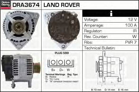 Генератор DELCO REMY DRA3674