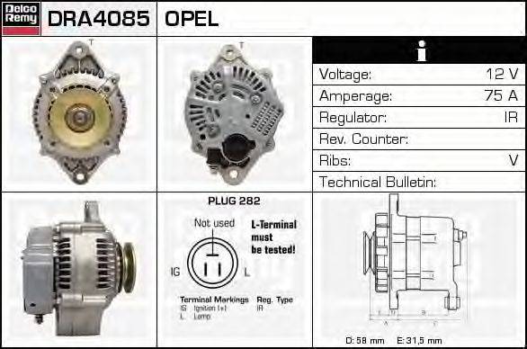 Генератор DELCO REMY DRA4085