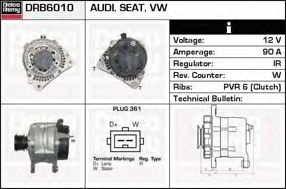 Генератор DELCO REMY DRB6010