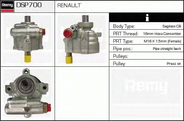 Гидравлический насос, рулевое управление DELCO REMY DSP700