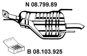 Глушитель выхлопных газов конечный EBERSPÄCHER 08.799.89