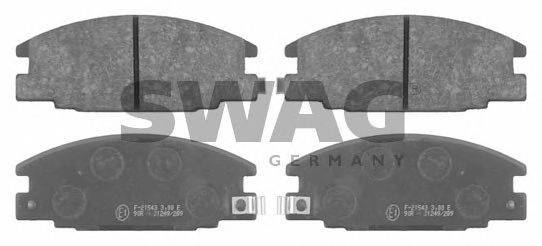 Комплект тормозных колодок, дисковый тормоз SWAG 21544