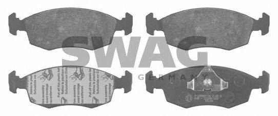 Комплект тормозных колодок, дисковый тормоз SWAG 50916021