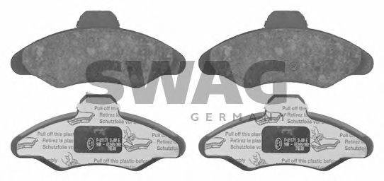 Комплект тормозных колодок, дисковый тормоз SWAG 50 91 6038