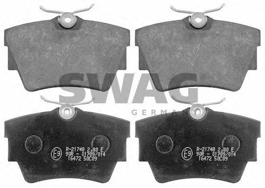 Комплект тормозных колодок, дисковый тормоз SWAG 60916472