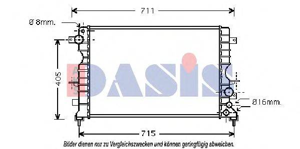 Радиатор, охлаждение двигателя AKS DASIS 32682
