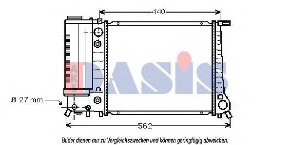 Радиатор, охлаждение двигателя AKS DASIS 18351