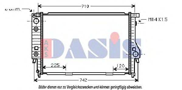 Радиатор, охлаждение двигателя AKS DASIS 1409001