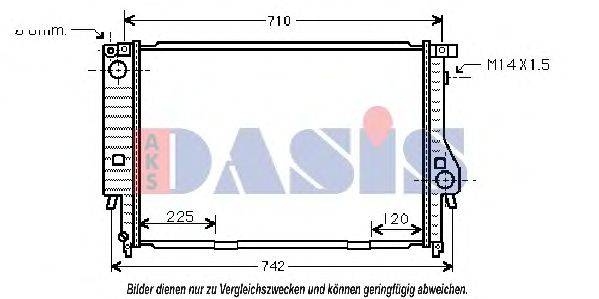 Радиатор, охлаждение двигателя AKS DASIS 051510N