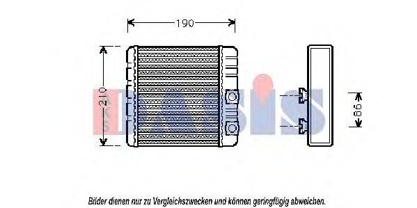Теплообменник, отопление салона AKS DASIS 059001N