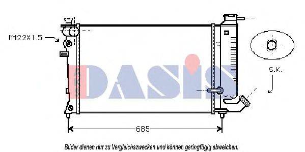 Радиатор, охлаждение двигателя AKS DASIS 060005N