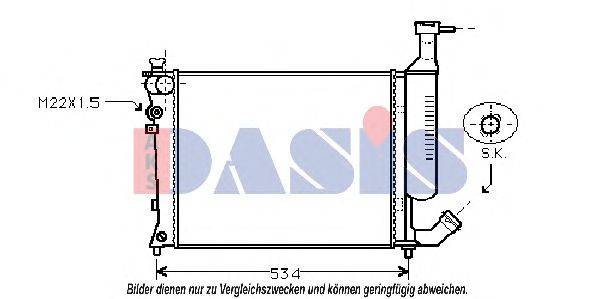 Радиатор, охлаждение двигателя AKS DASIS 24223