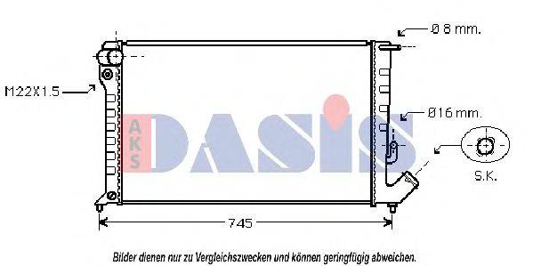 Радиатор, охлаждение двигателя AKS DASIS 060015N