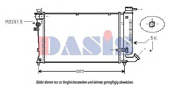 Радиатор, охлаждение двигателя AKS DASIS 24781
