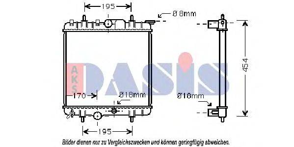 Радиатор, охлаждение двигателя AKS DASIS 060027N